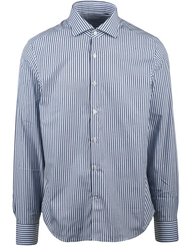Vertical Striped Cotton Shirt