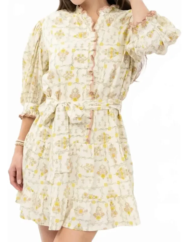 Trellis Flower Mini Dress