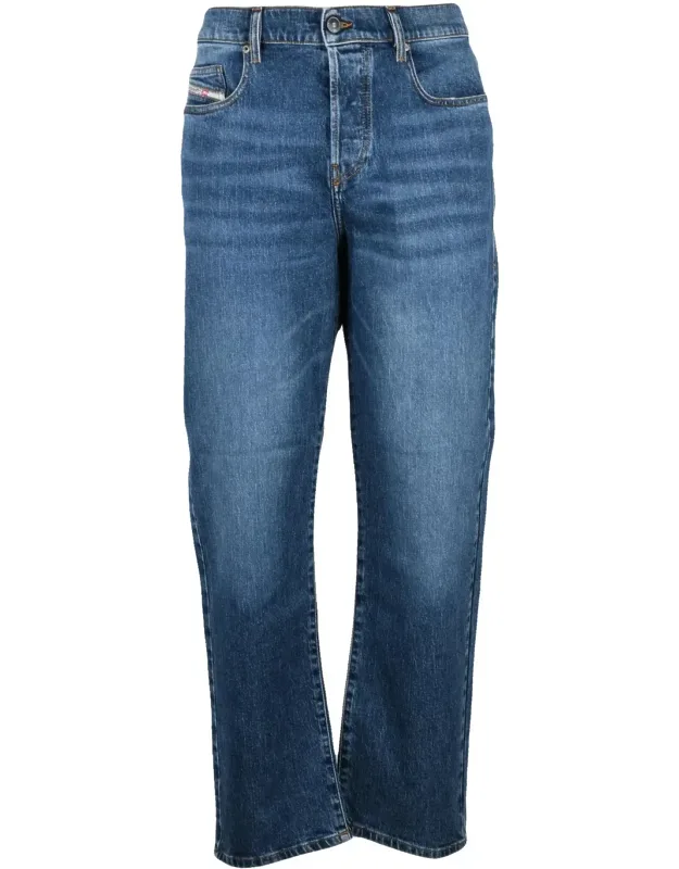 Straight-fit Faded Jeans