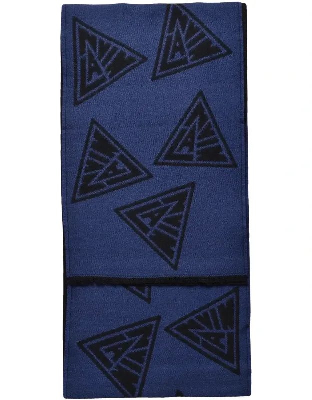 Wool Scarf With Patterned Logo Design