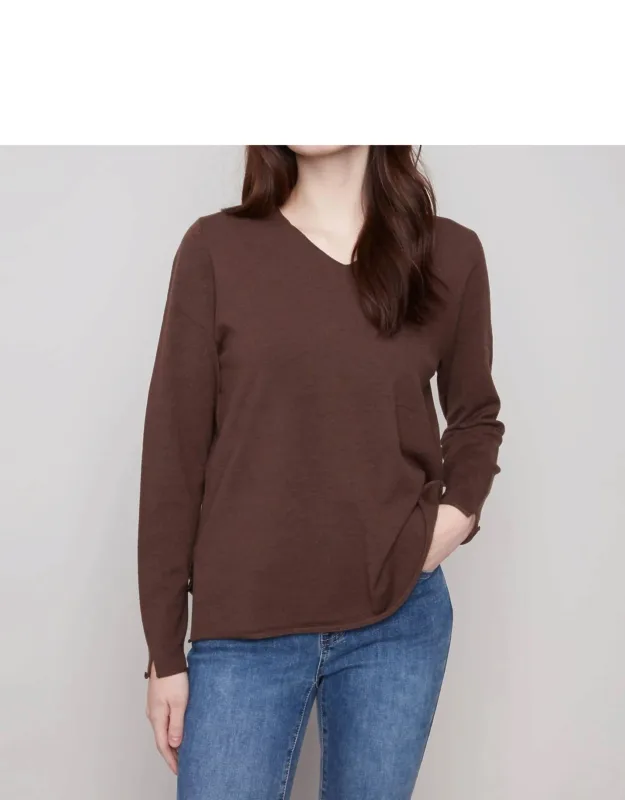 Basic Long Sleeve V-neck Sweater