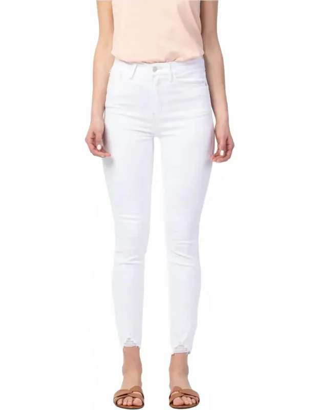 Hi-waisted Non-destroy Skinny Jeans