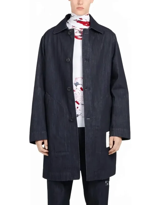 Denim Buttoned Coat