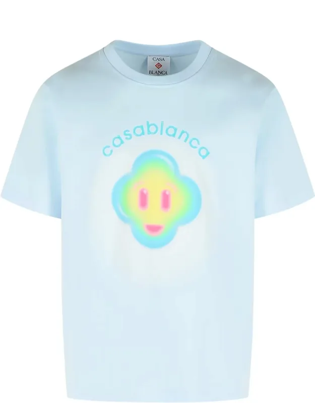 Airbrush Smiley Cotton T-shirt