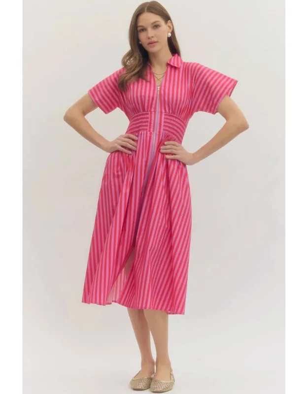 Socialite Stripe Midi Dress