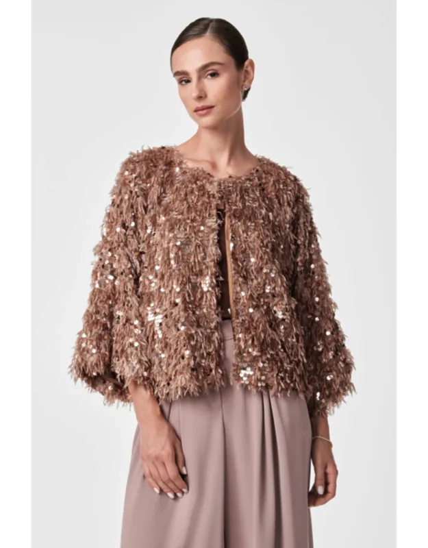 Cropped Faux Fur Coat