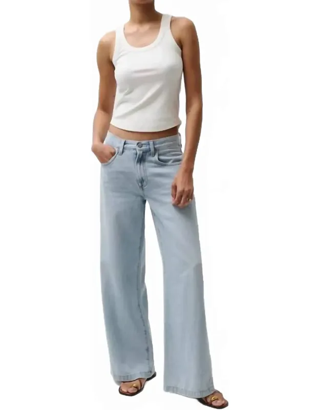 Jadyn Palazzo Jeans With Liquid-like Movement