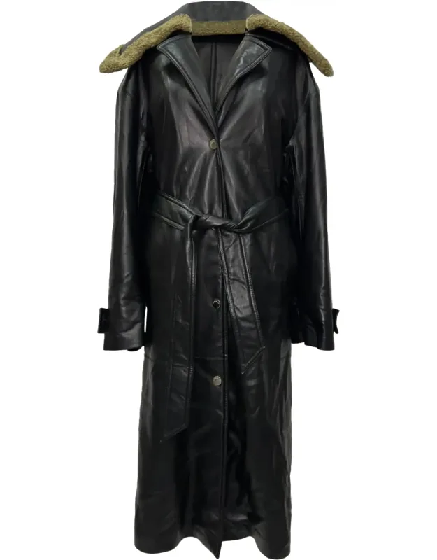 Button-down Belted Coat