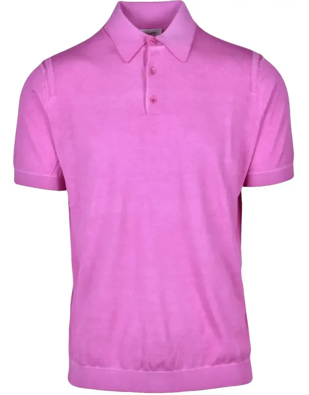 Three-button Knit Polo Shirt