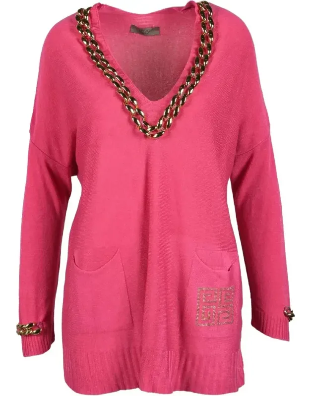 Chain Polyester-blend Sweater