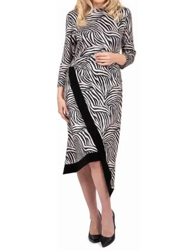 Asymmetric Midi Dress