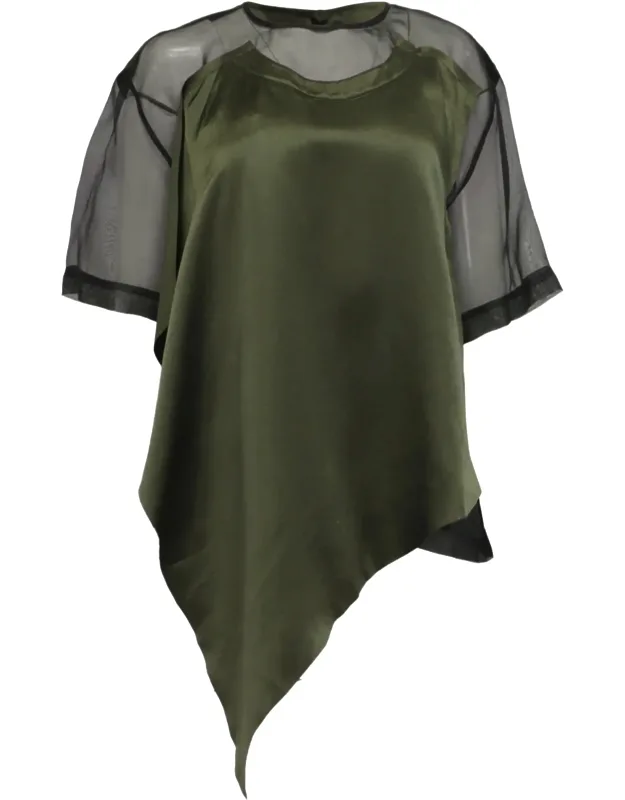 Organza And Crinkled Satin T-shirt