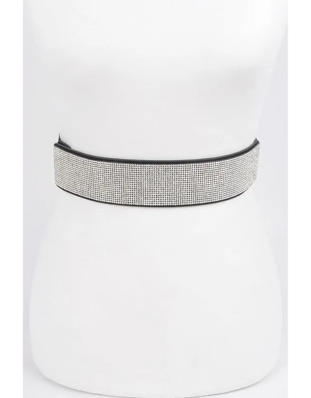 Rhinestone Elastic Belt