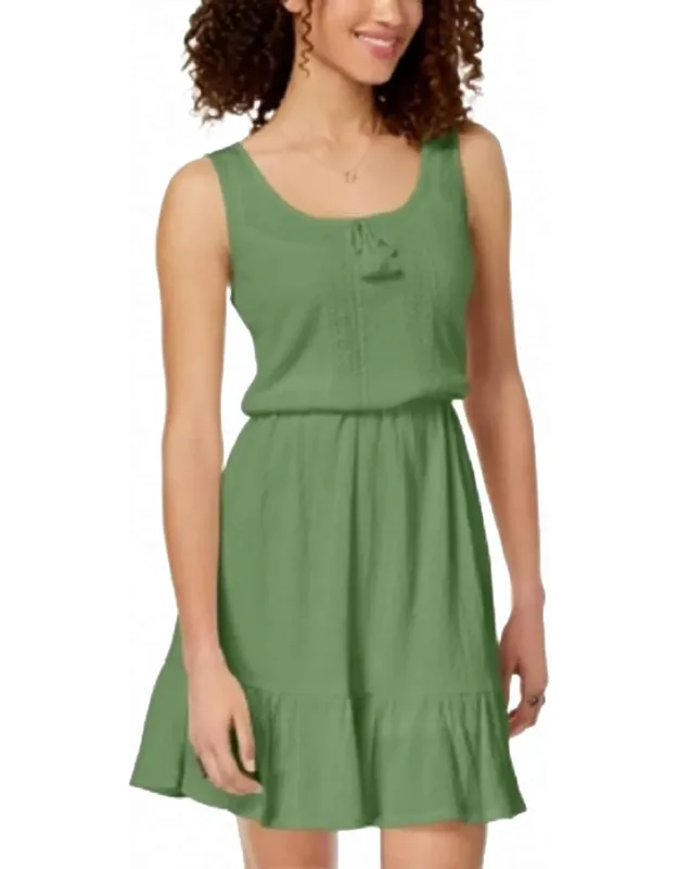Ruffled Hem Peasant Dress