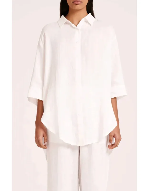 Lounge Linen Longline Shirt