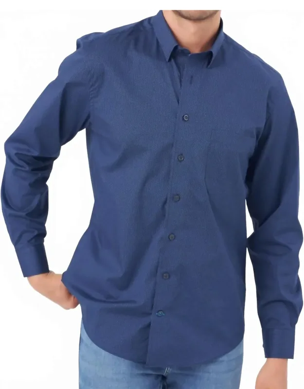 Printed Circle Cotton Sport Shirt