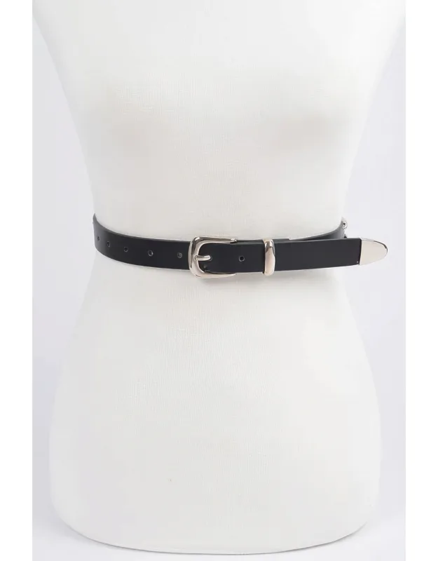 Chain Faux Leather Belt With Chain-inspired Design And Lightweight Comfort