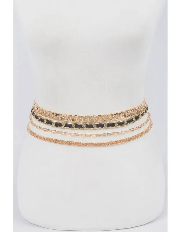 Multi Layered Chain Belt With Structured Design And Durable Iron Construction
