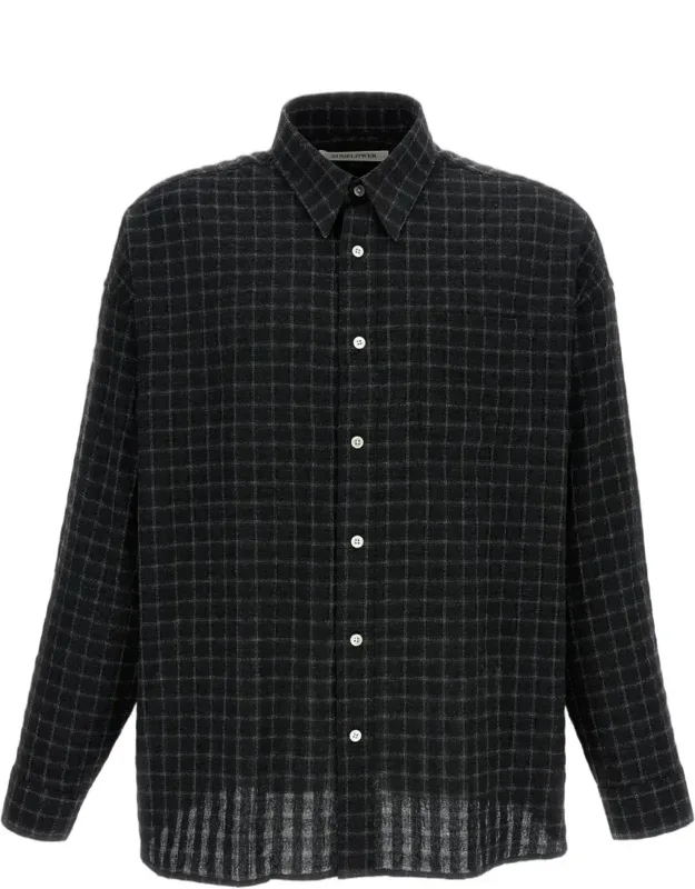 Seersucker Shirt With Patch Pocket