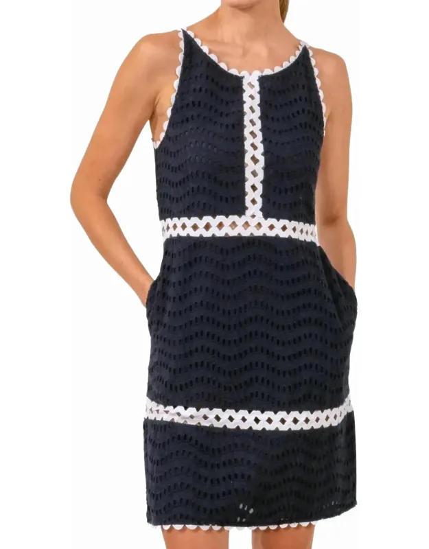 Eyelet Mini Dress