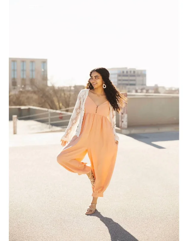 Mineral Washed Sleeveless Jumpsuit