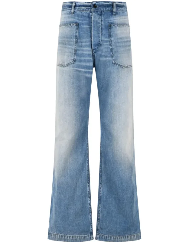 Wide-leg Denim Jeans