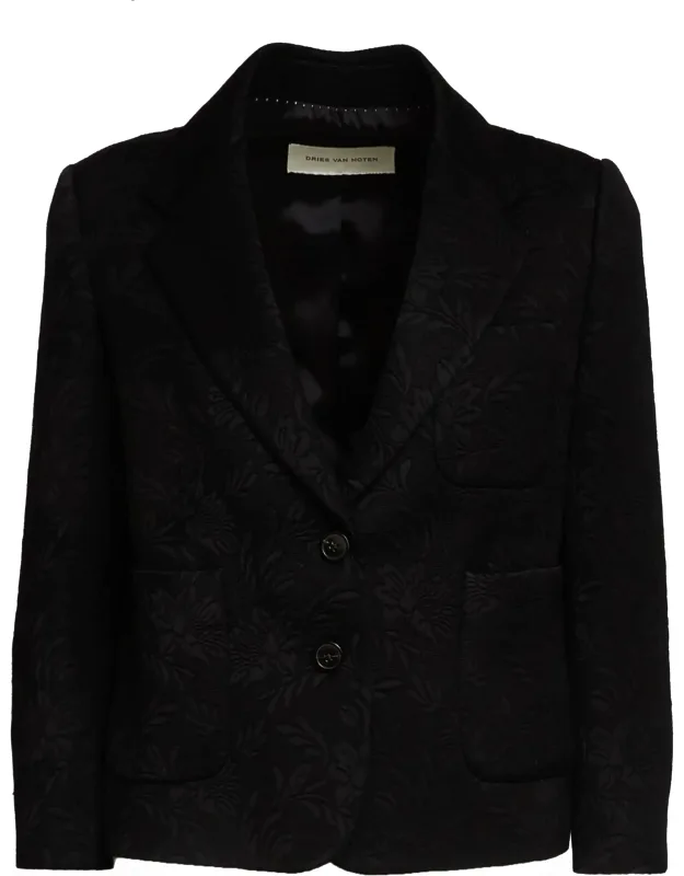 Floral Jacquard Blazer