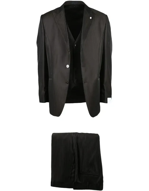 Three-piece Suit With Lamé Jacket And Matching Vest