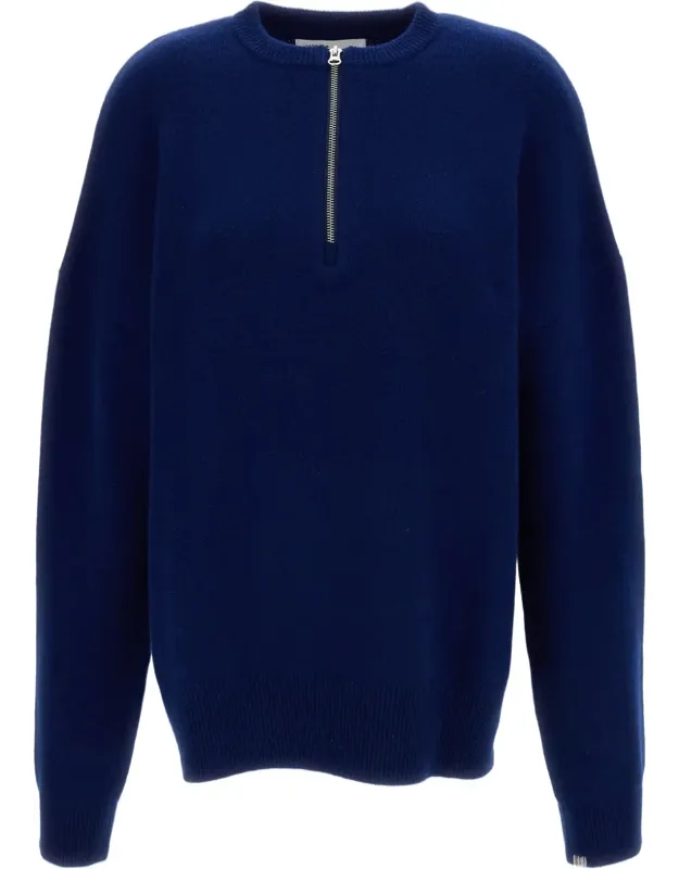 Cashmere-blend Zip-up Sweater