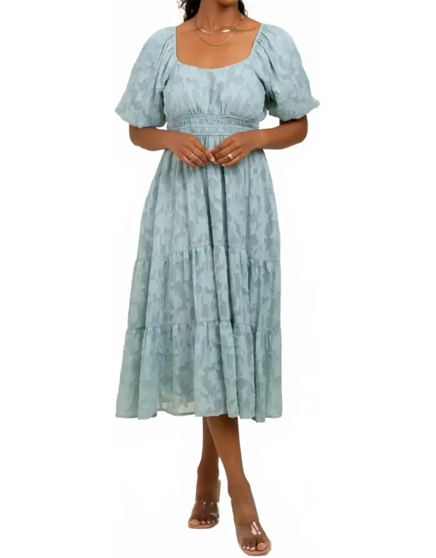 Embroidered Midi Dress