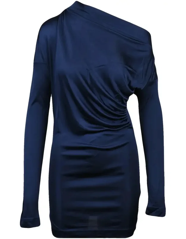 Asymmetric Drape Tunic Dress