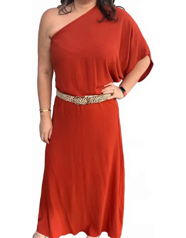 One Shoulder Maxi Dress