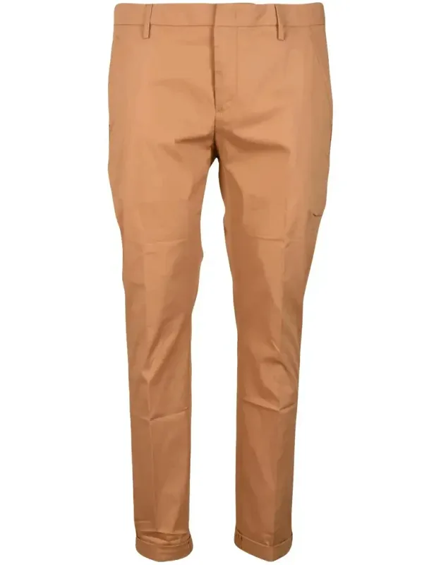 Trousers - Black/orange With Side Pockets And Zip Closure