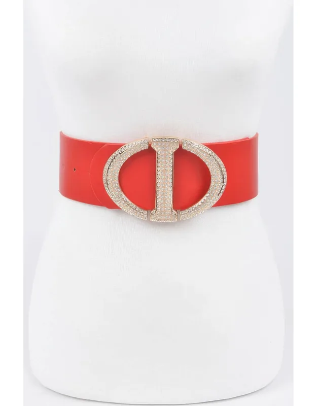 Rhinestone Buckle Waist Belt
