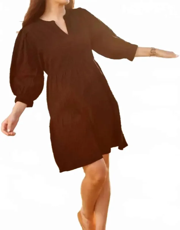 V Neck Mini Dress