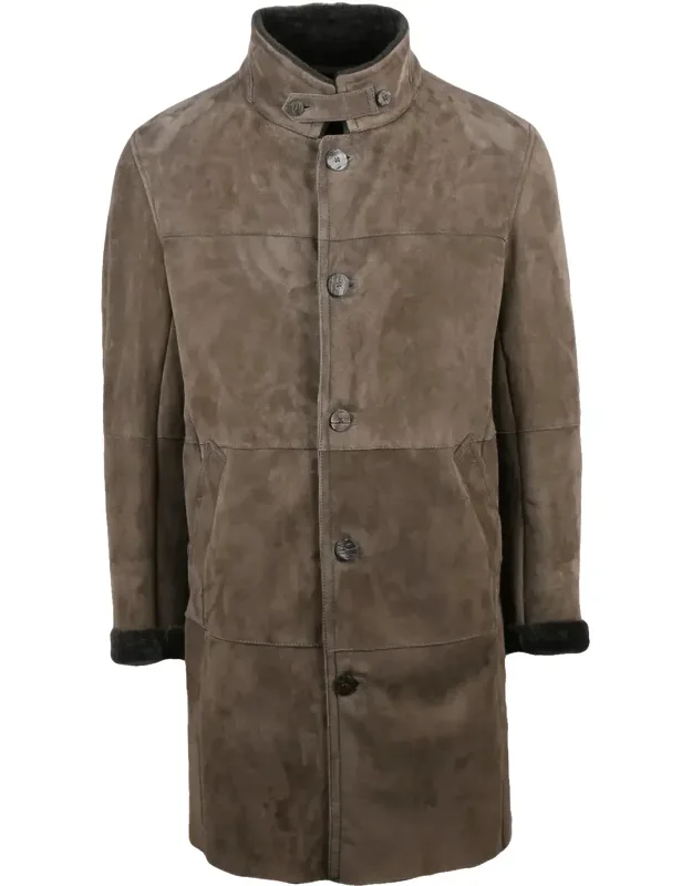 Structured Shearling Coat