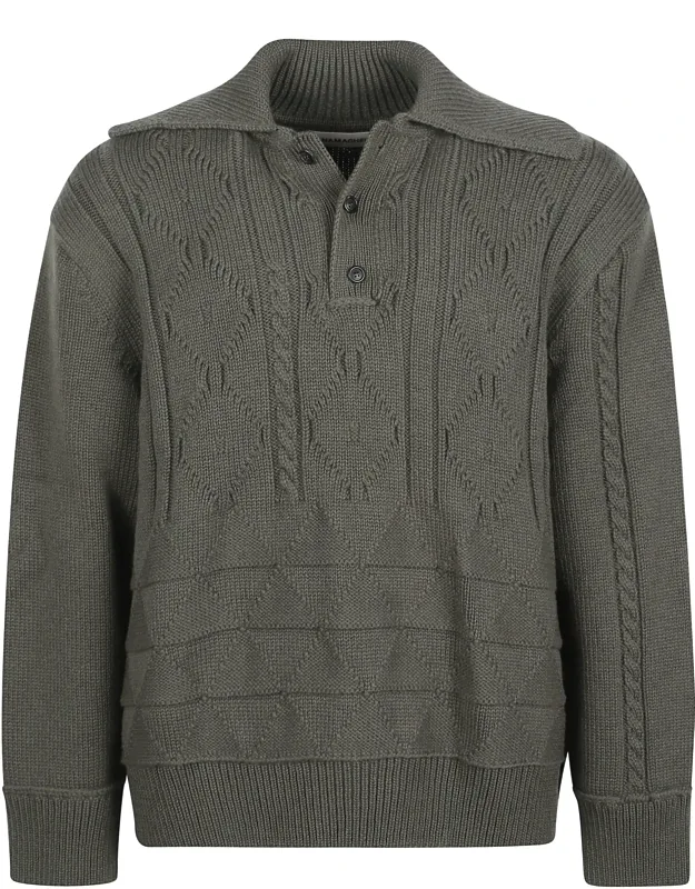 Textured Knit Polo Shirt