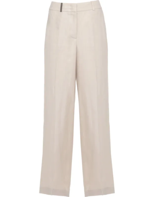 Linen Straight-leg Pants