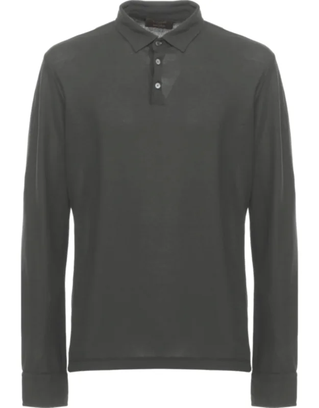 Two Button Cotton Polo Shirt