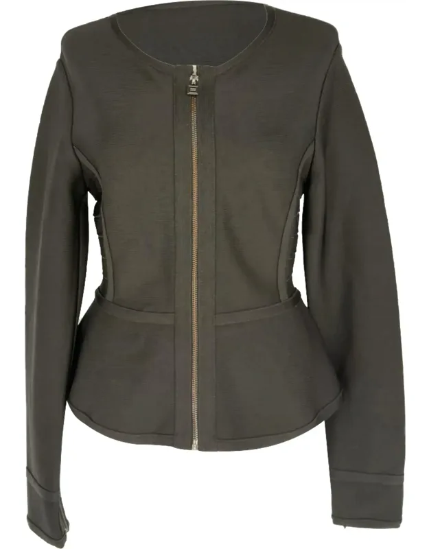 Zip-up Peplum Blazer