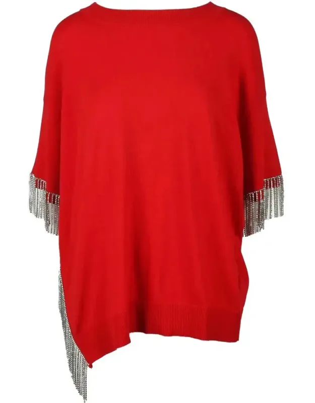 Rhinestone Cotton-blend Sweatshirt