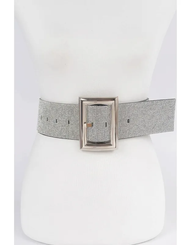 Square Metal Rhinestone Belt