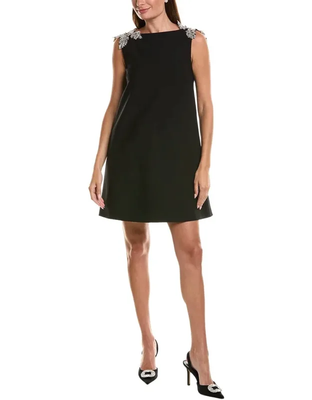 Double Face Silk-lined Wool-blend Cocktail Dress