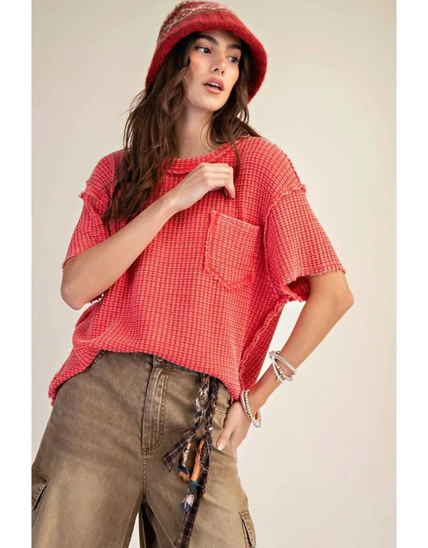 Mineral Washed Waffle Top