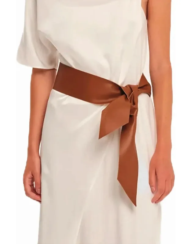 Leather Wide Tie Belt