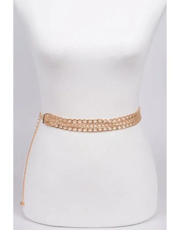 Three Layer Fashion Chain Belt