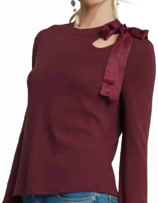 Soft Stretch Pullover Bow Top