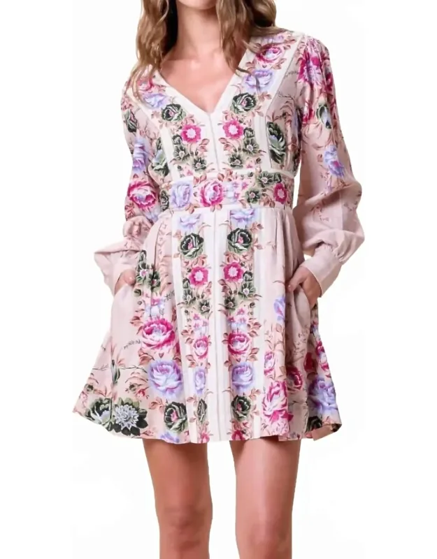 Trudy Mini Dress - Flattering Fit And Flare Design, Smocked Back Waistband