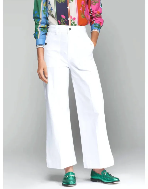 Wide Leg Cropped Trousers