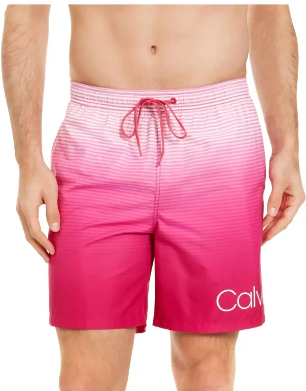 Quick Dry Uv 50 Plus Ombre Stripe Swim Trunks